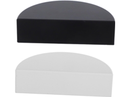 Conjunto De 2 Puxadores Semicirculares Para Portas Armário Em Liga Alumínio, 64mm