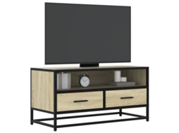 Vidaxl Móvel P/ Tv 80x34,5x40 Cm Deriv. Madeira/metal Carvalho Sonoma