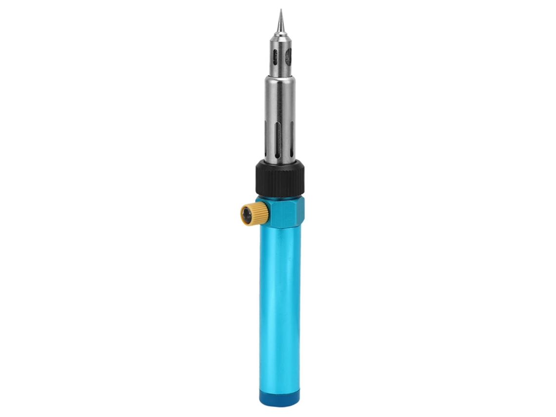 Lâmpada de chama portátil em formato de caneta com gás butano recarregável para soldar e cozinhar.