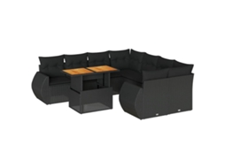 Garden Sofa Set, Garden Sofa Sets Vidaxl Preto Rattan / Vime (n/a)