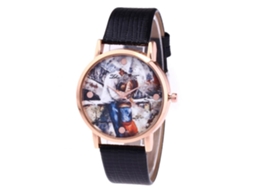 Relojes De Pareja Moda Casual Simples Bonitos Relojes De Pulsera (negro)
