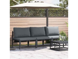 Vidaxl Móveis Para Exterior 3 Peça Antracite 80 X 80 X 71 Cm Aço