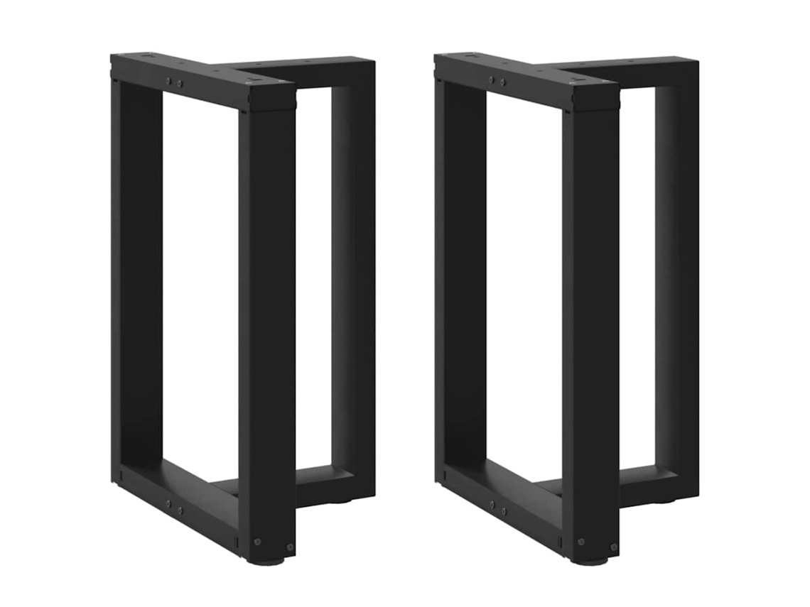 Vidaxl Pés De Mesa De Jantar Em Forma De T, 2 Peças, Preto, 50x35x(72-73) Cm, Aço