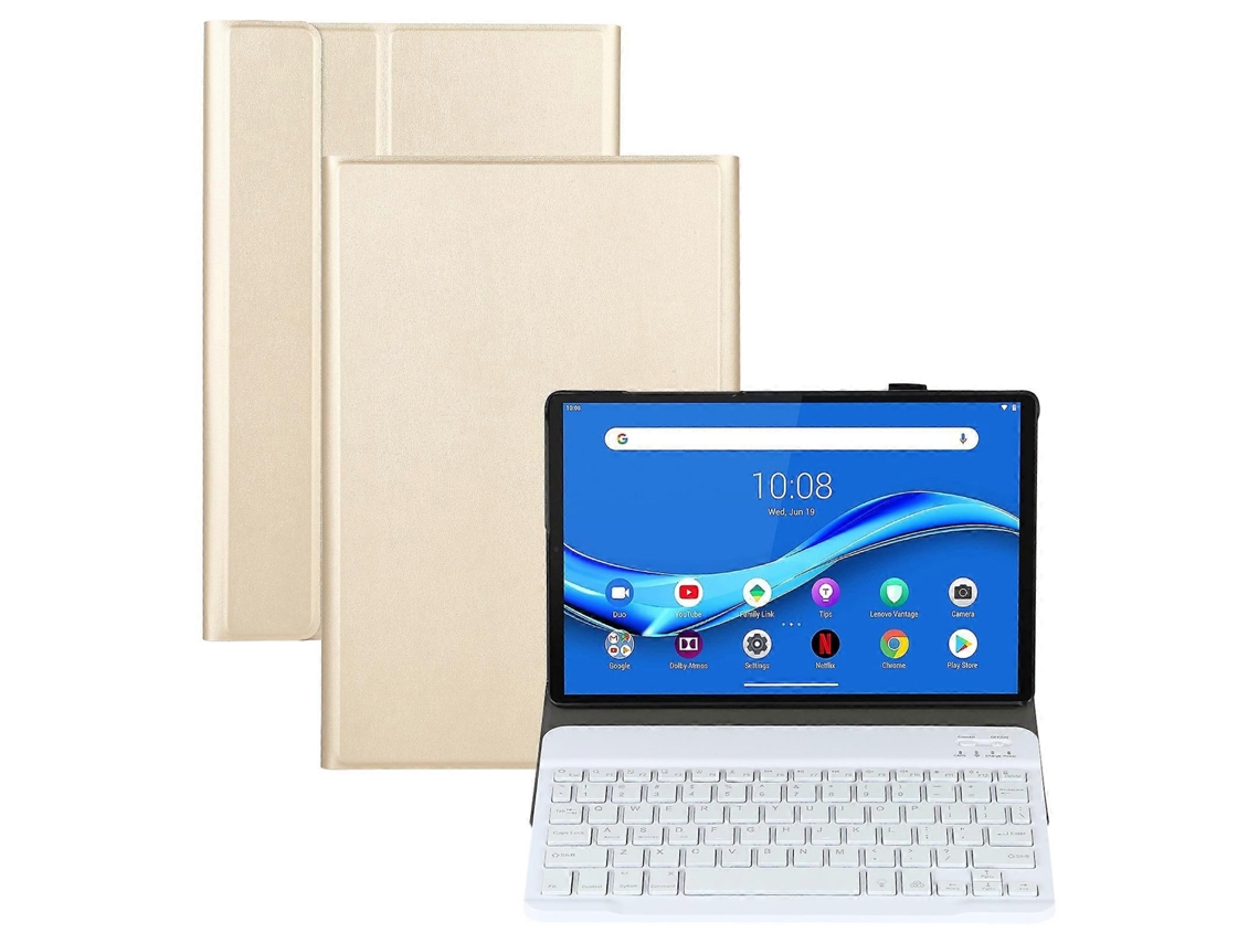 Am10s Teclado Bluetooth Destacável Com Retroiluminação, Capa Ultrafina De Couro Com Aba Horizontal E Suporte Para Tablet Lenovo M10 Plus De 10,3 Poleg