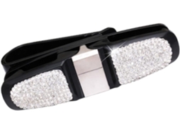 Suporte Para Óculos De Sol De Carro Com Clipe Giratório Em Abs Branco