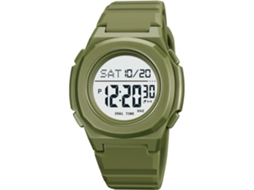 À Prova DÁgua 50Atm Cronógrafo Leve À Prova DÁgua Silicone Relógio de Pulso com Pulseira-Verde