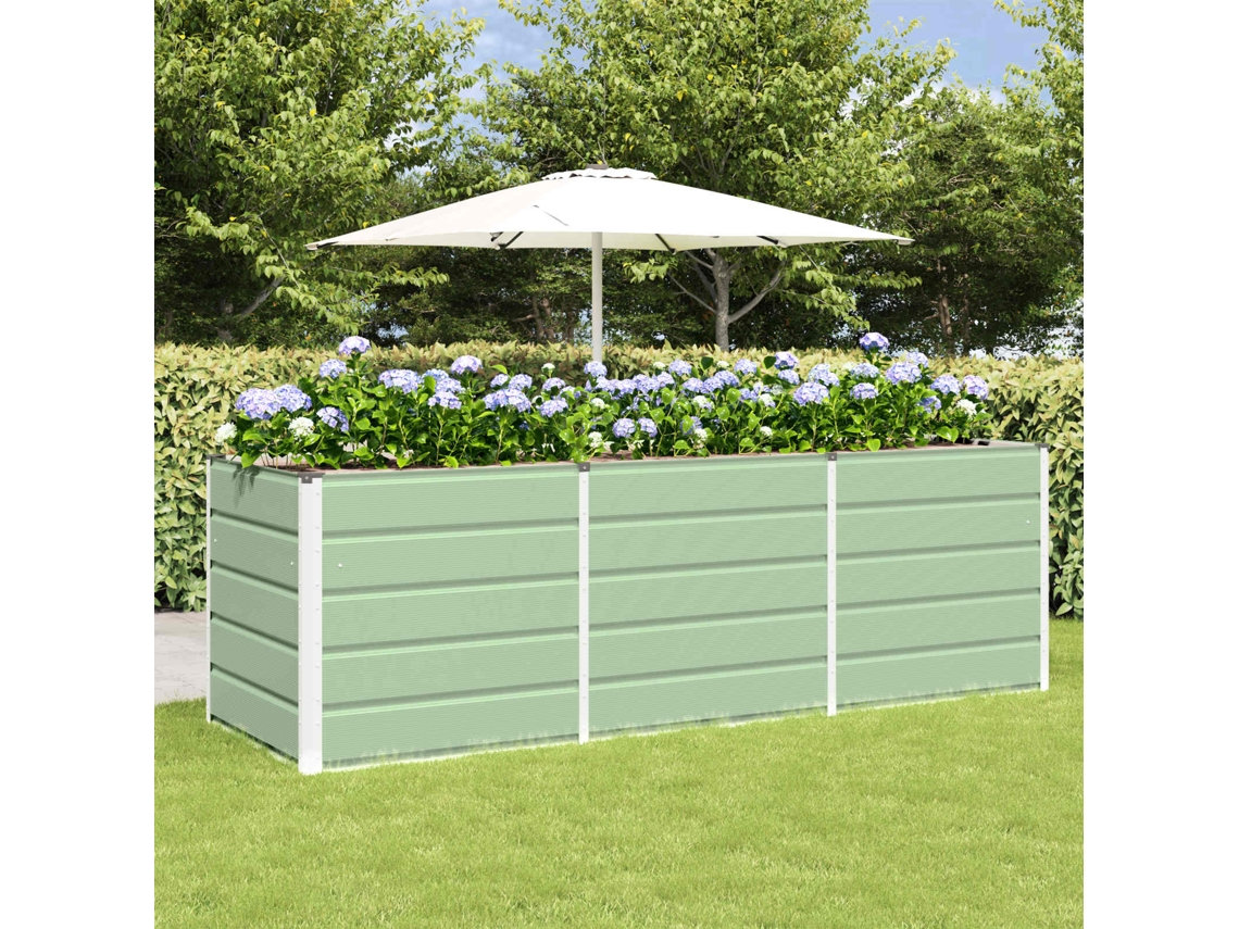 Vidaxl Floreira Verde 240 X 80 X 75 Cm Aço