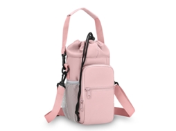 Bolsa Para Garrafa De Água De 1,2 Litro Com Alça E Bolso Para Celular - Garrafa De Água Não Inclusa - Rosa Eifson