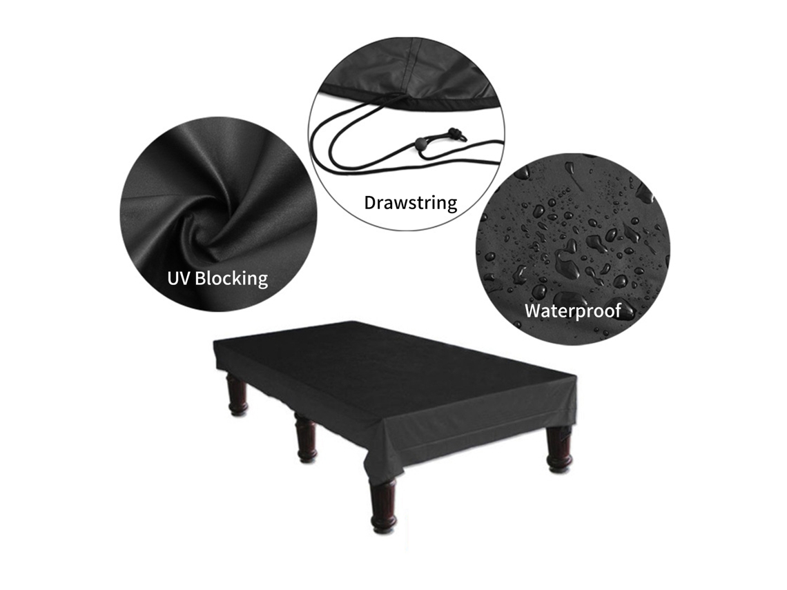 Capa para Mesa de Sinuca Bilhar 8ft Impermeável Tecido Oxford 210d Resistente Uv com Cordão de Fecho | S/MARCA