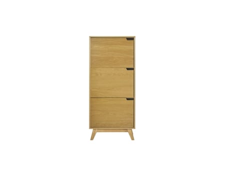 Aparador alto escandinavo em madeira Clara Hevea C60 cm Leena Miliboo