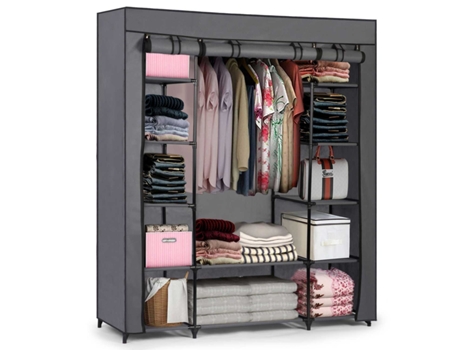 Armário Têxtil Massido Grande em Grafito - Ideal para Organização