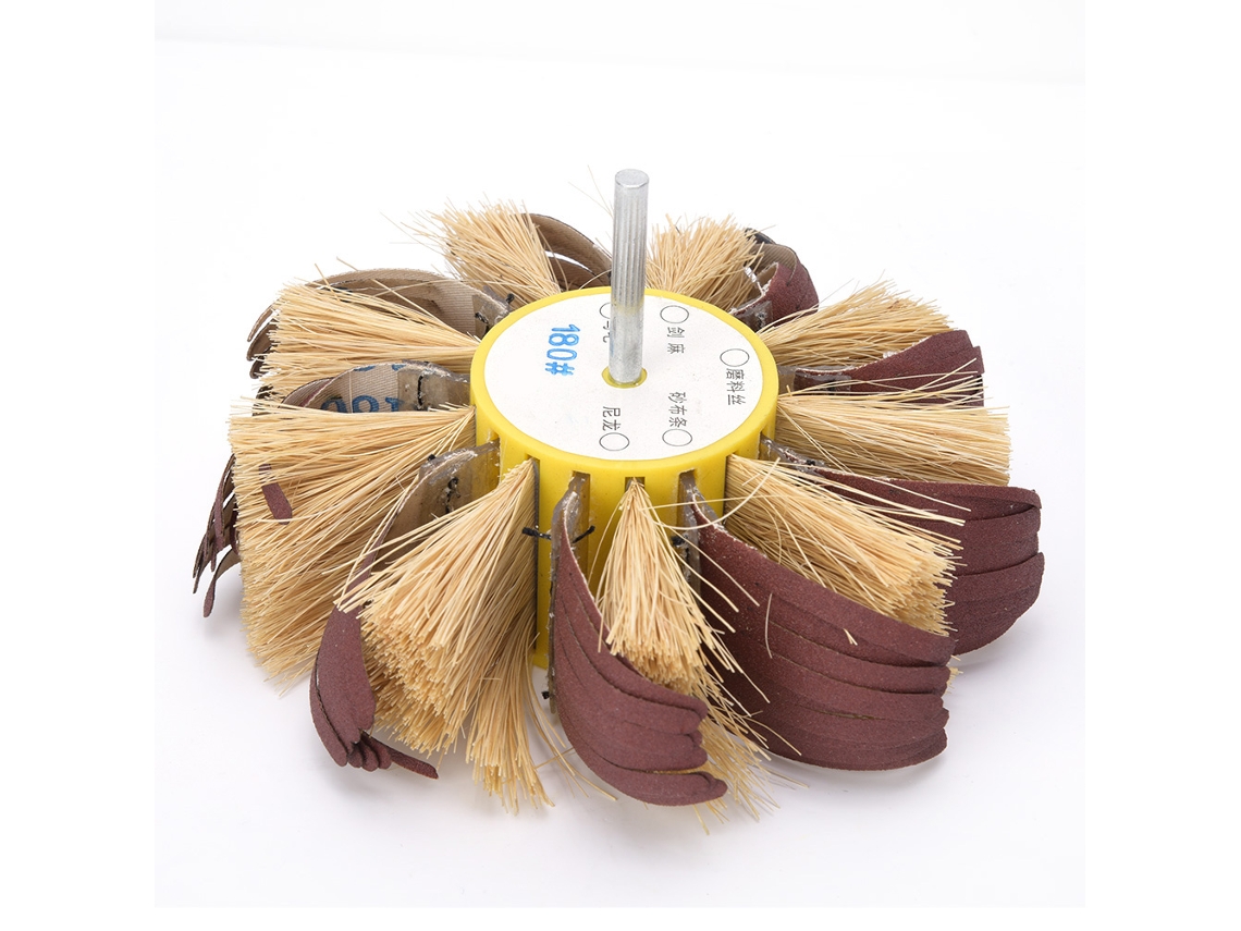 Roda De Polimento De Sisal Laxiscreed Para Uso Manual E Elétrico Com Lixa De Esmeril
