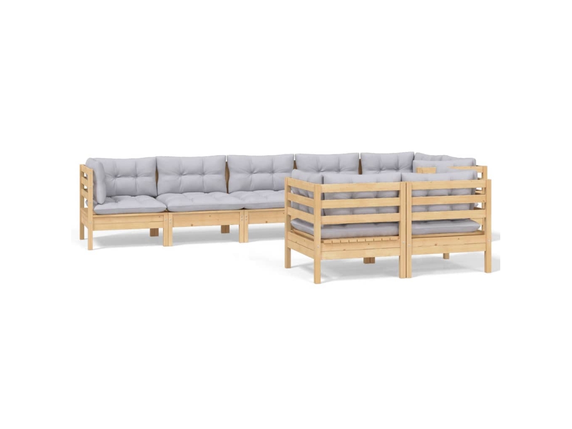 Garden Lounge Set, Garden Lounge Sets Vidaxl Cinzeto Madeira De Pinho (n/a)