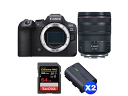 Eos R6 Mark Ii + Rf 24 105mm F/4 L Is Usm + 1 Sandisk 64gb Uhs ii 300mb/s + 2 Canon Lp e6nh + Ebook “20 Dicas para Fotos Que Impressionam” CANON