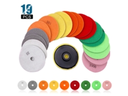Discos De Polimento De Diamante De 4 Polegadas (19 Peças) Para Esmeril Angular: 30-3000 Grit