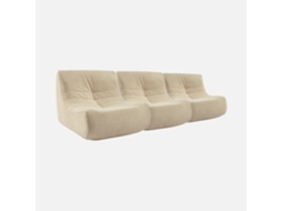 Sofá Modular De Veludo De 3 Lugares, Bege