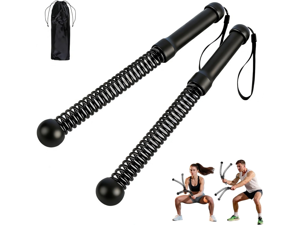 Cordas De Batalha Sem Fio Portátil Com Bolsa De Armazenamento Para Treinamento De Força Dos Braços (44 Cm/preto) Gertiz