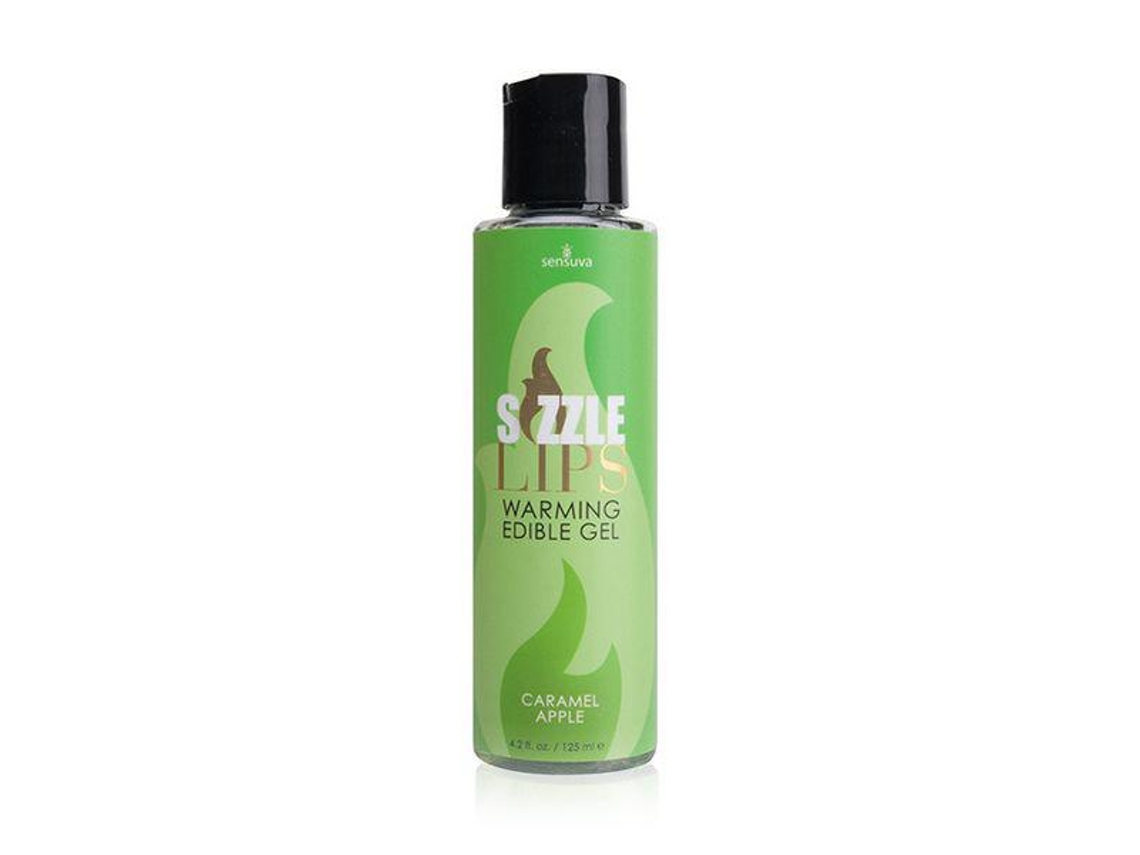 Gel De Aquecimento Comestível De Maça Caramelizada Sizzle Lips De 125 Ml Sensuva 7310