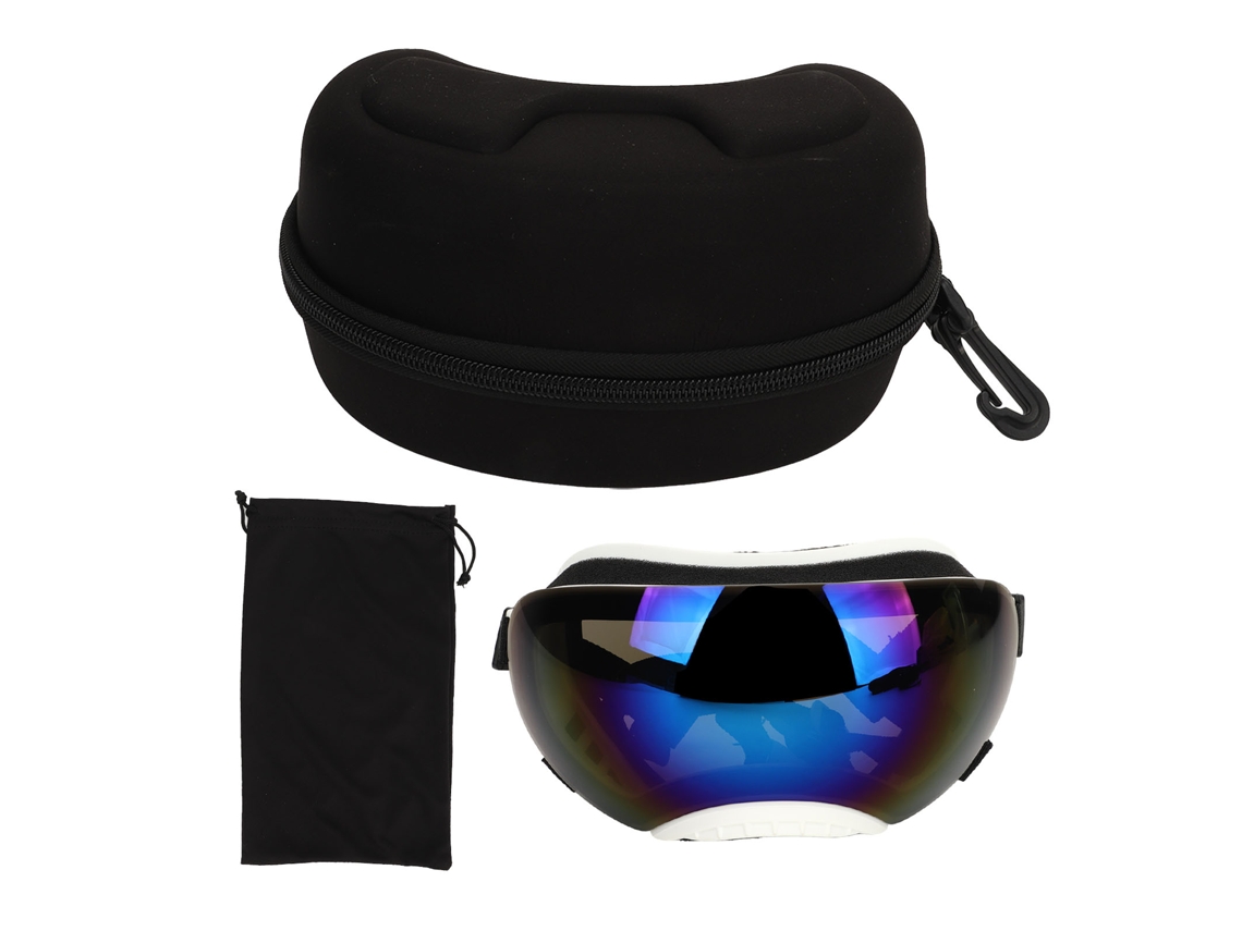 Óculos de Sol para Cães Proteção UV Ajustáveis Magnéticos Arco Branco Lentes Azuis