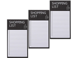 Bloc Note Magnétique De Courses, Carnets Noirs En Papier