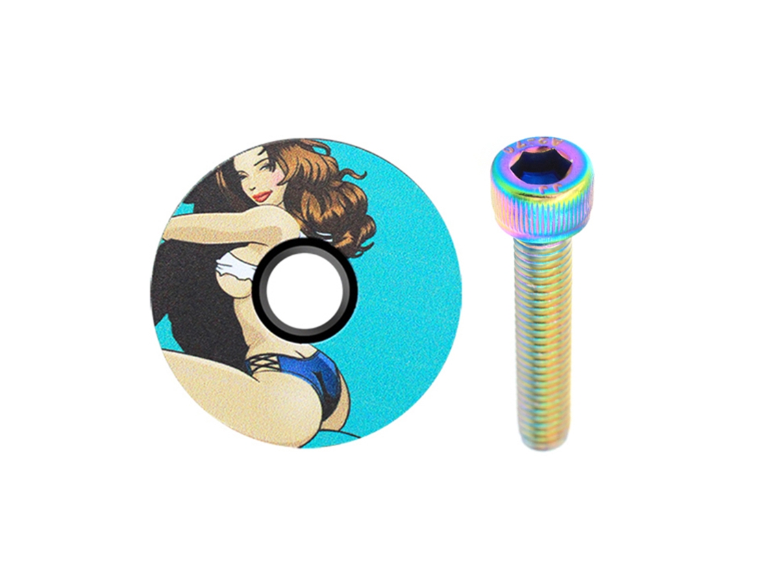 Tampa Superior Do Cabeçote Da Bicicleta Mtb Road 28.6mm Capa Com Parafuso De Aço Inox Leve
