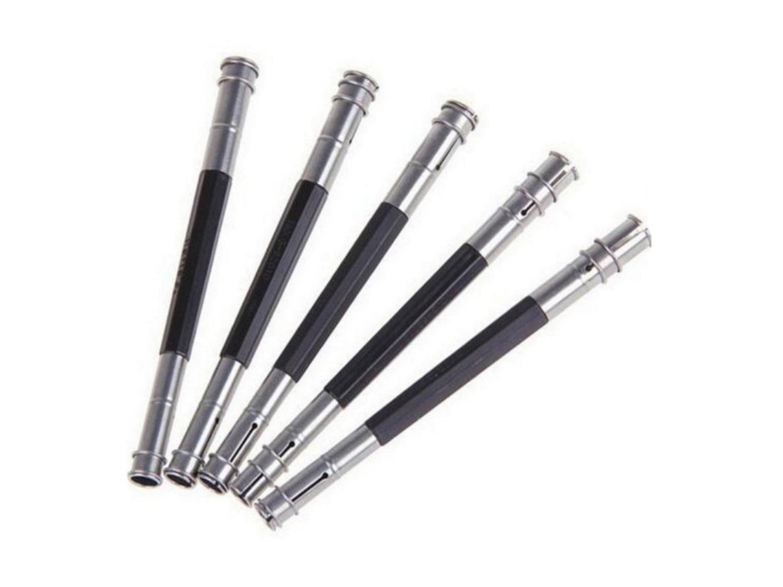 Conjunto de 5 Extensores de Caneta Artística com Ponta Dupla e Suporte Extensor BRILVIBERA