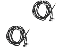 Fones De Ouvido Angooily Com Design Corrente Pérolas 2 Unidades, Cancelamento De Ruído, Microfone Integrado, Para Uso