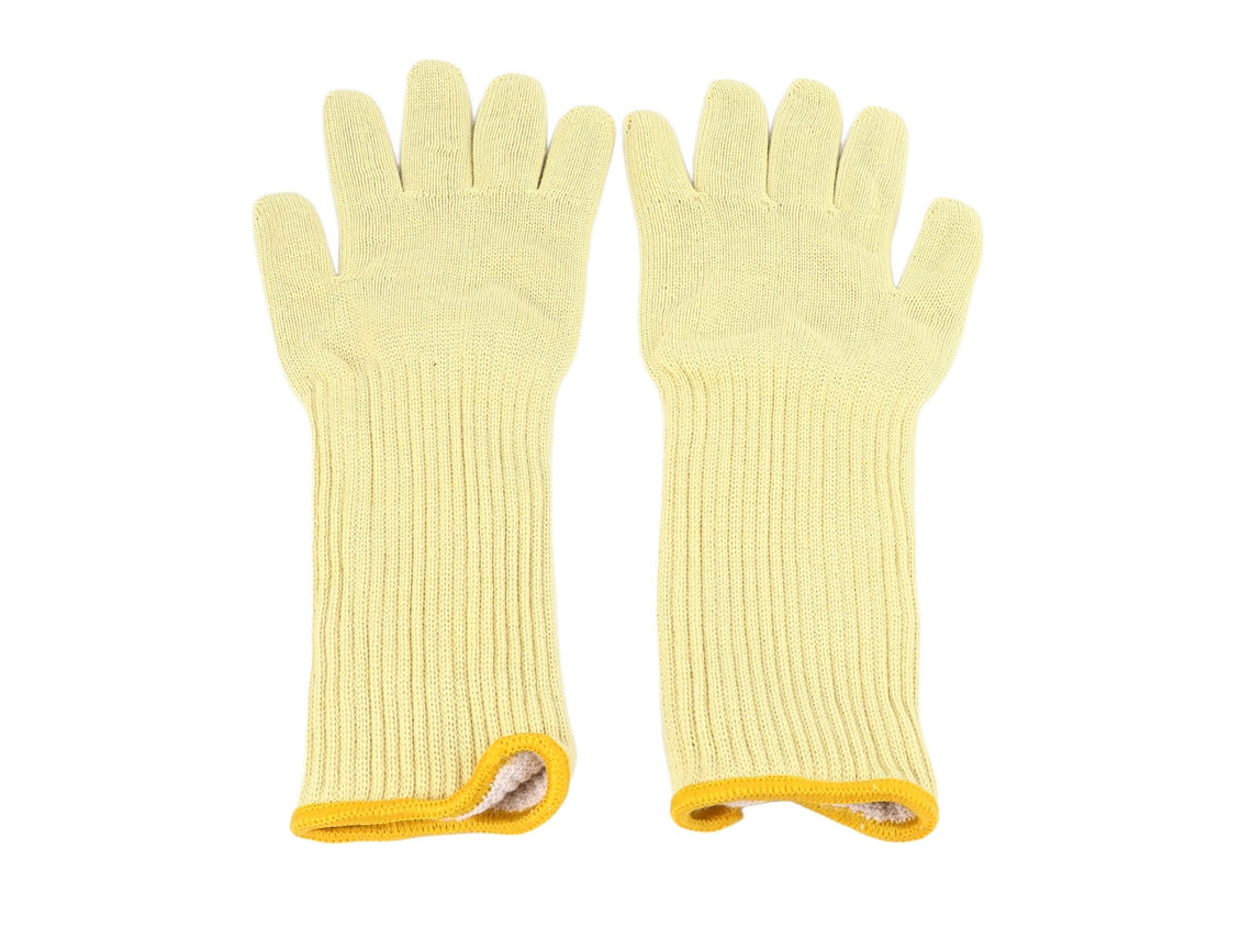 Luvas De Forno De Fibra De Aramida 300℃ Resistente Ao Calor Duas Camadas 38cm