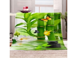 Manta Estampa Verde em Microfibra 180x200cm Respirável