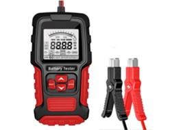Testador De Baterias Zruxe 12v/24v Lcd (preciso, Para Carro, Mota, Camiao, Barco, Vermelho)