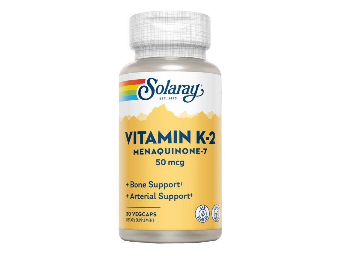 K2 Menaquinona 7 30 Cápsulas SOLARAY