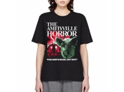Rockinstone Amityville Horror Movie Pig And House Black Adult T-shirt Size:m