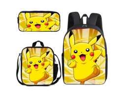 Conjunto De Mochila Infantil De Três Peças Com Estampa De Fada: Mochila + Mochila De Viagem Diagonal + Estojo, Modelo 8