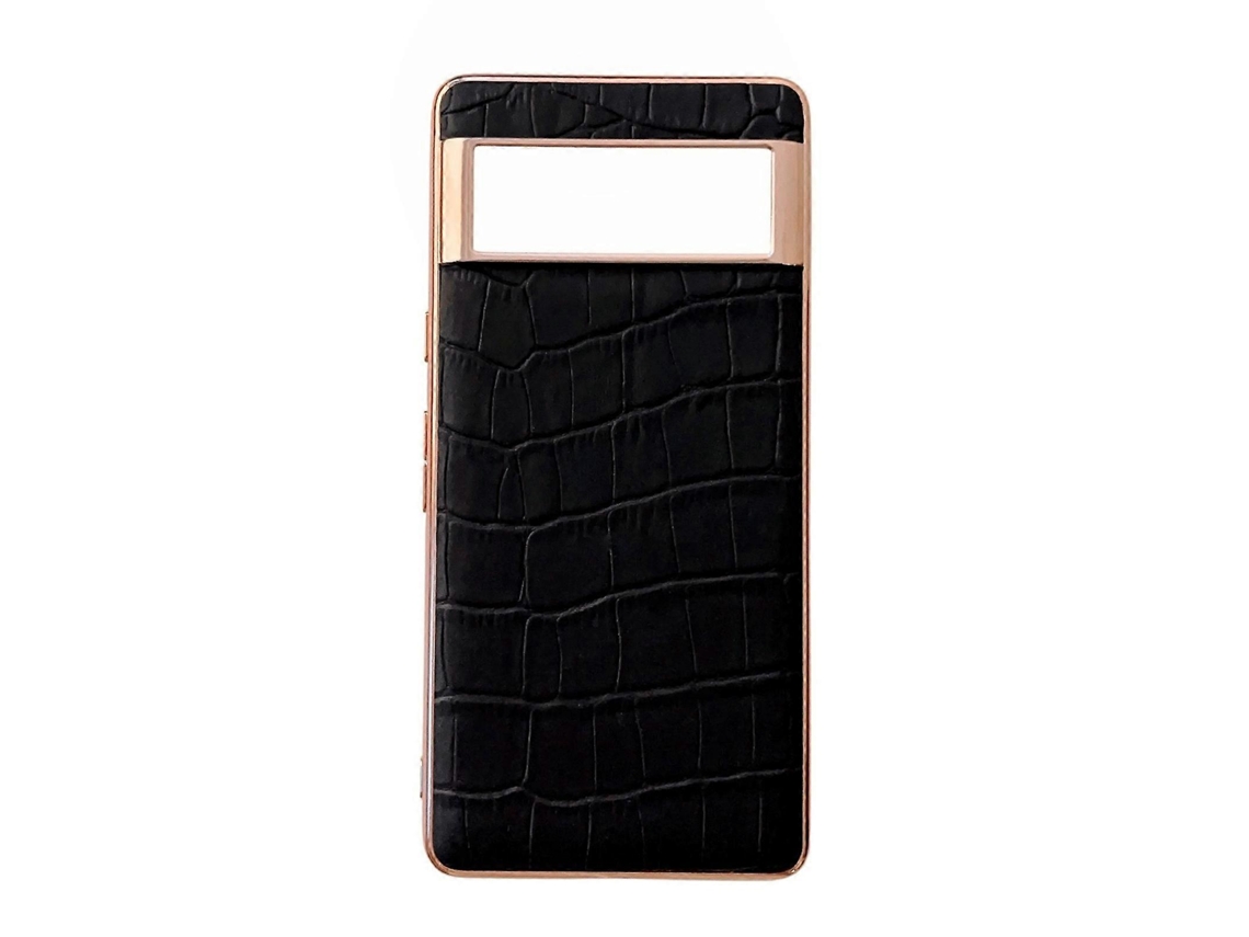 Capa De Celular Com Textura De Crocodilo E Galvanoplastia Para Google Pixel 7