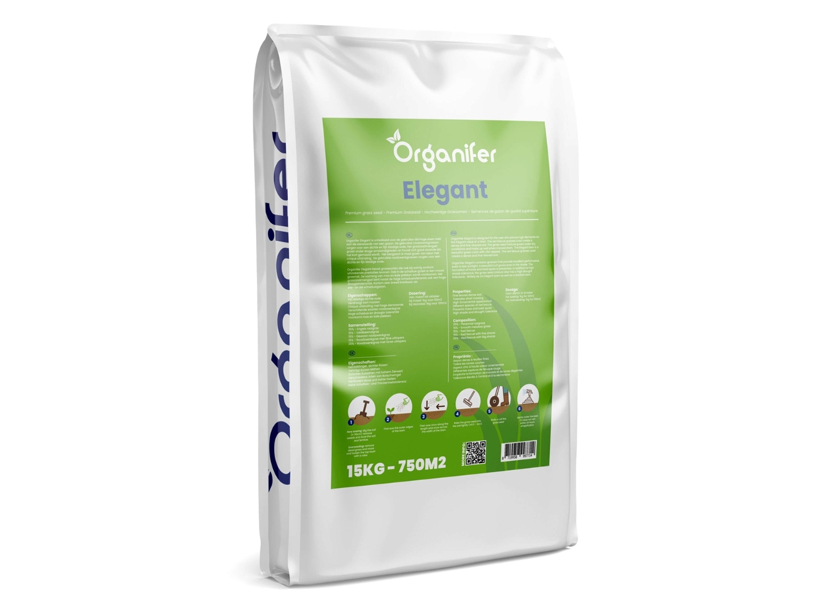 Sementes de Relva para Sombra – Elegant (15 kg para 750 m2) - ORGANIFER