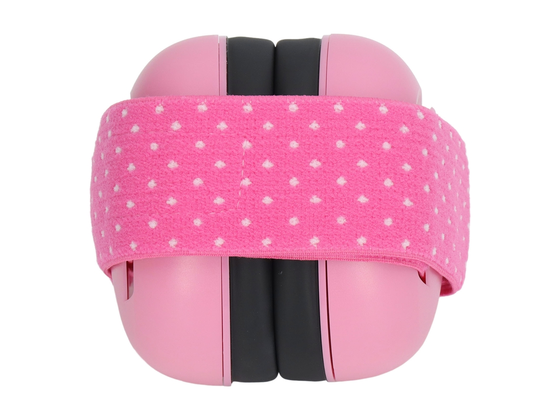 Mali toucas Auriculares Anti ruído para Bebê com Cinta Elástica Design Macio Rosa