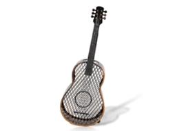 Recipiente de ferro para rolhas de vinho em forma de guitarra