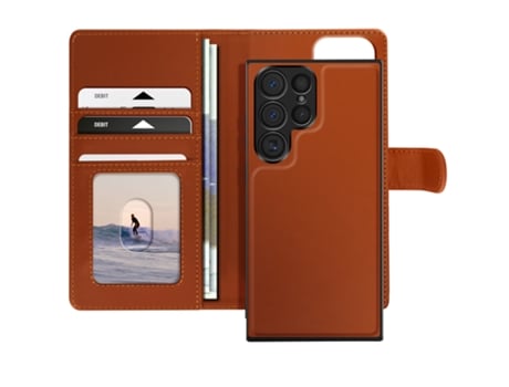 Capa Ultra Removível Para Samsung Galaxy S23 Ultra Mayaxess Acrílico Castanho