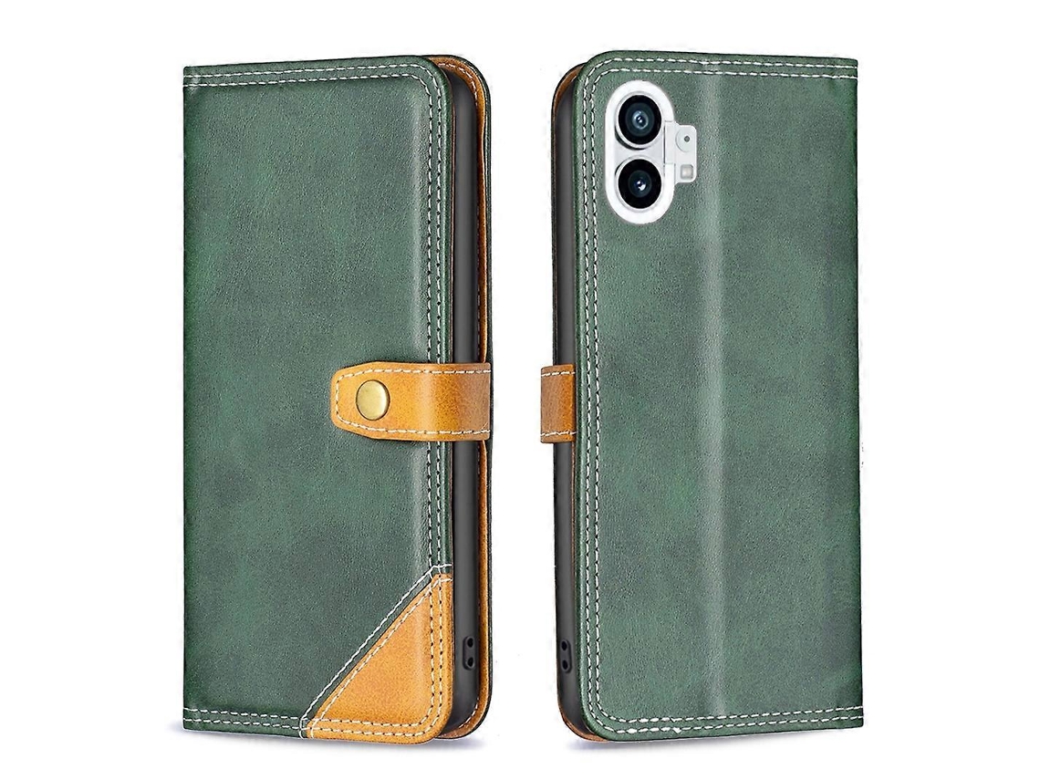 Capa De Celular Em Couro Com Costura Dupla Combinando, Na Cor 1, Da For Nothing Phone.