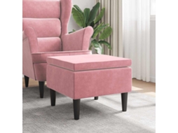 Vidaxl Banco Com Pernas De Madeira Veludo Rosa