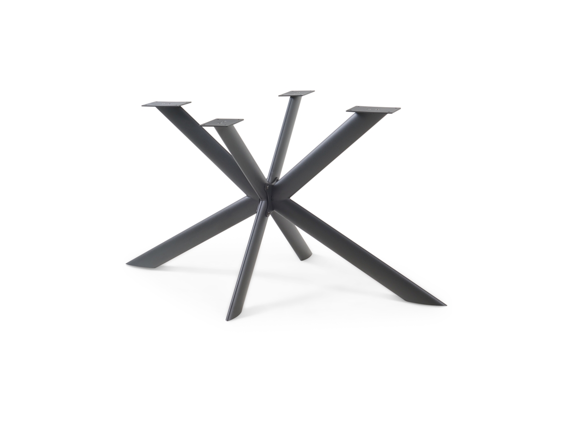 Estrutura de mesa oval Svallersun em aço, 140x78x72 cm, preta.