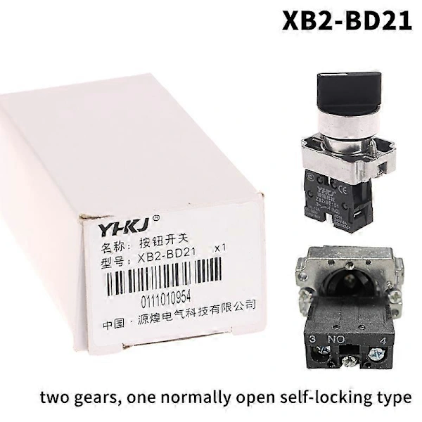 1 Peça Interruptor Rotativo De Botão Pressão 22 Mm Xb2, Bd25 Bd53 1na1nf 2na Interruptor Rotativo De 2/3 Posições Com Travamento Automático E Rearme