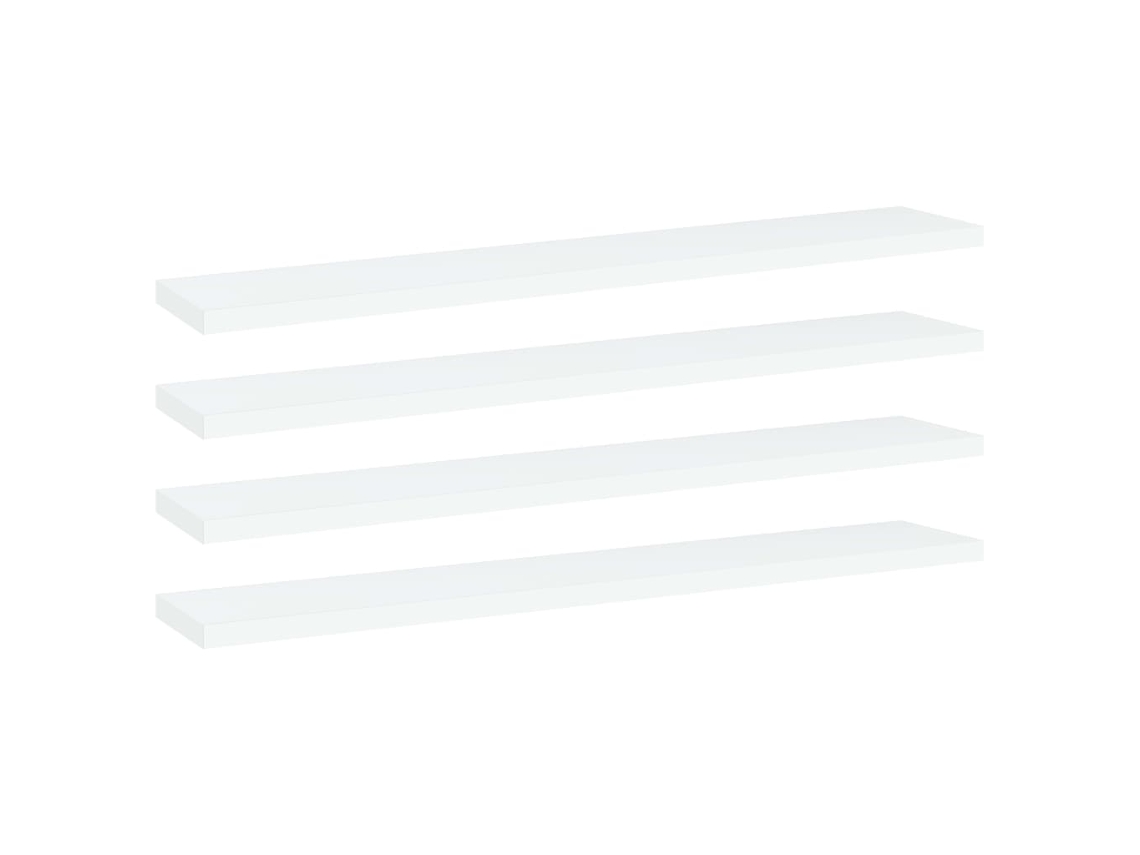 Vidaxl Prateleiras Para Estante 4 Pcs Derivados De Madeira Branco