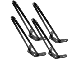 Nuobesty Conjunto De 4 Pés Mesa Em Metal Estilo Hairpin Para Móveis, Decoração Diy, Altura Ideal Para Mesas E Móveis