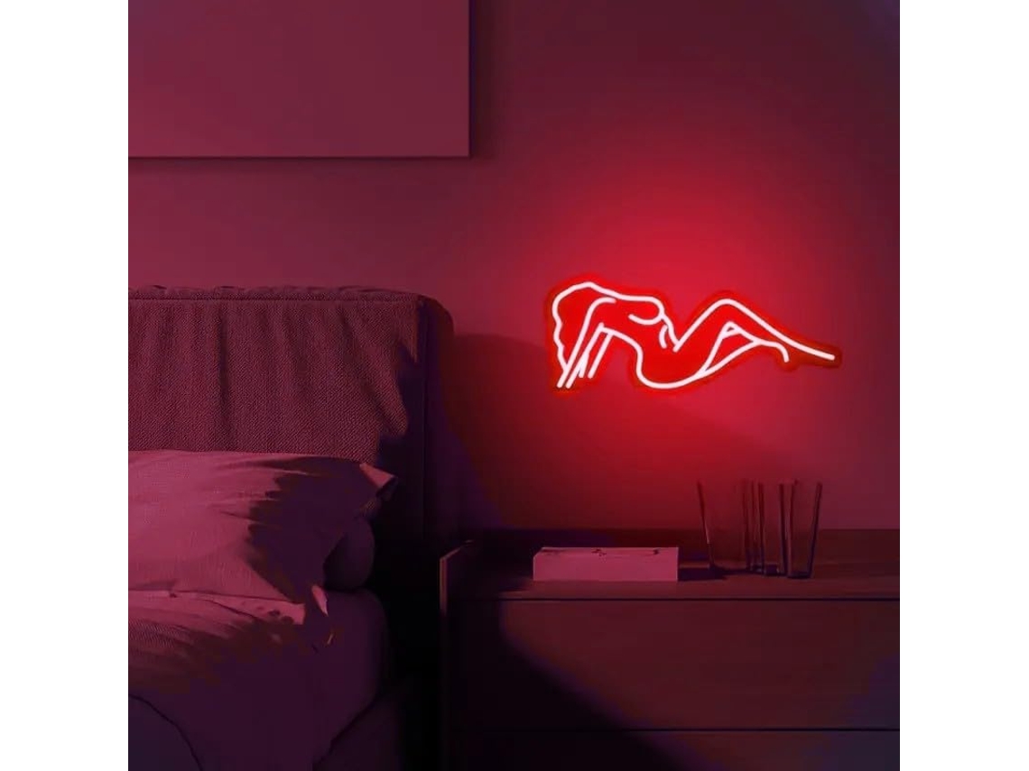 Luminária Noturna De Led Neon Sexy Para Mulheres Decoração Parede