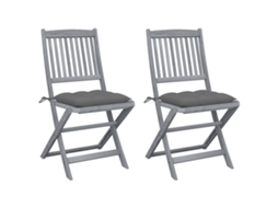 Folding Chair, Folding Chairs Vidaxl Cinzeto Madeira De Acácia (n/a)