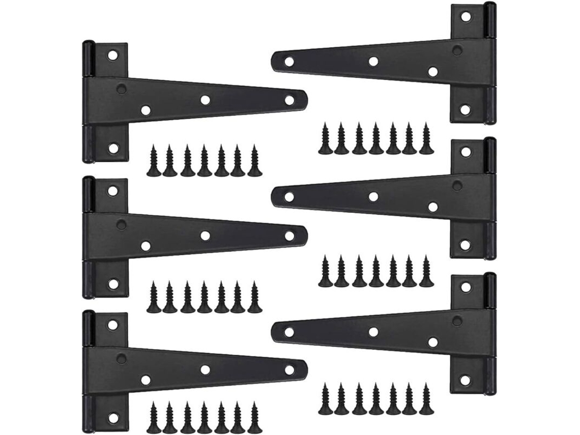 Dobradiças Para Móveis, Reforçadas Para Portas, 6 Peças, 15 Cm, Planas De Aço Inoxidável, De Ferro Para E Janelas