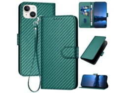 Capa Textura Fibra Para Iphone 15 Plus Verde