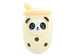 Travesseiro de Chá de Leite Pelúcia Panda Amarelo