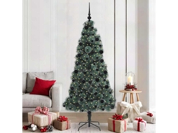 Vidaxl Árvore De Natal Artificial Iluminada Com Conjunto De Bolas Pet
